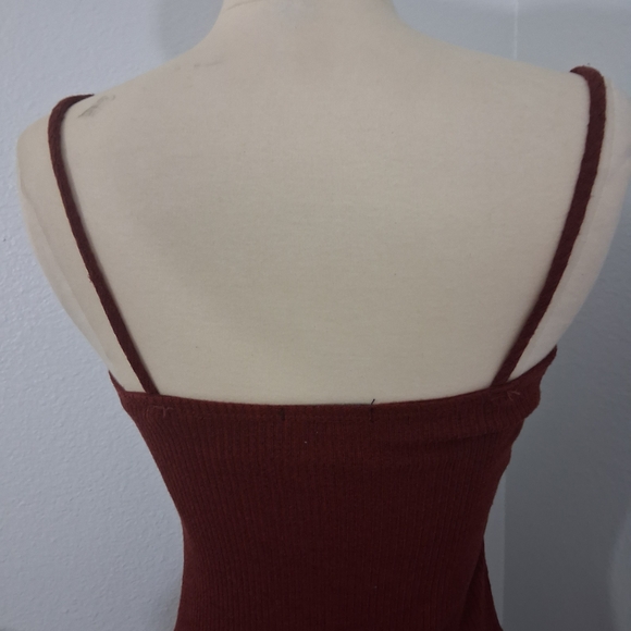 Mind Code Rust Midi Dress - Picture 4 of 8